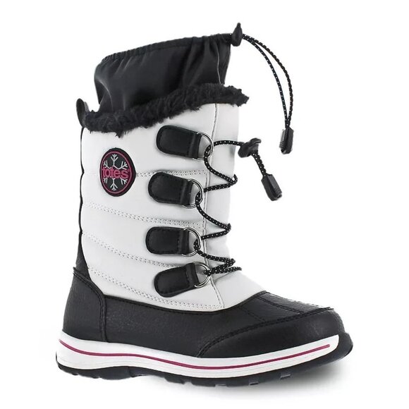 totes Other - Totes Kids Girls Alpine Mackenzie Winter Boots White & Black Thermolite Size 1M